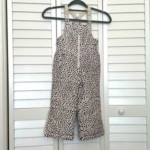 Gap kids snow bib matching leopard print